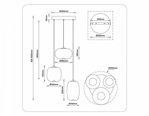 Подвесной светильник Ambrella Light LH LH11105 в Нижнем Новгороде фото 3