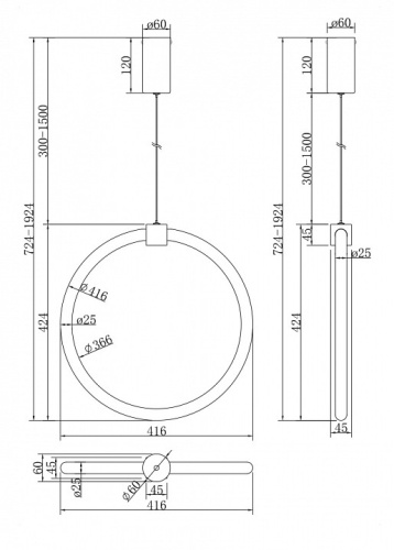 Накладной светильник Maytoni Anillo MOD315CL-L25CH3K в Карачеве фото 2