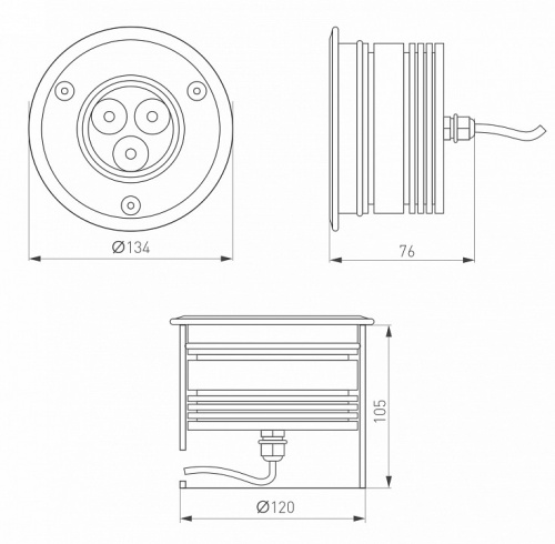 Встраиваемый в дорогу светильник Arlight Ground 24961 в Нижнем Новгороде фото 3