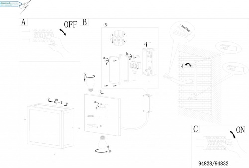 Накладной светильник Eglo Alamonte 1 94832 в Нижнем Новгороде фото 2