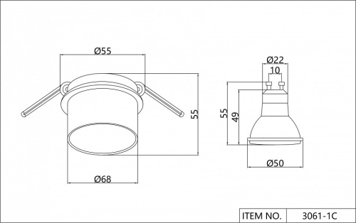Встраиваемый светильник Favourite Rasta 3061-1C в Нижнем Новгороде фото 2