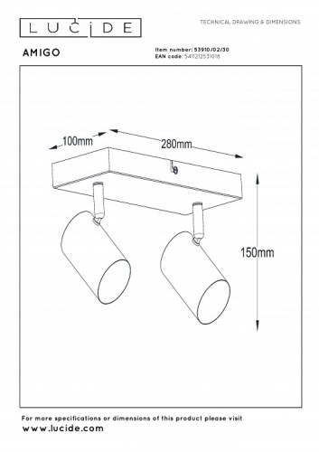 Спот Lucide Amigo 53910/02/30 в Нижнем Новгороде фото 4