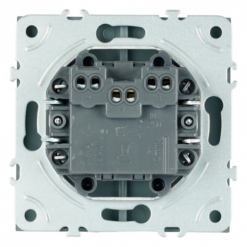 Выключатель самовозвратный двухклавишный без рамки Stekker Эмили 50329 в Нижнем Новгороде фото 3