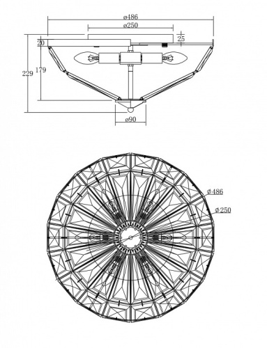 Накладной светильник Maytoni Facet MOD094CL-06CH в Нижнем Новгороде фото 4