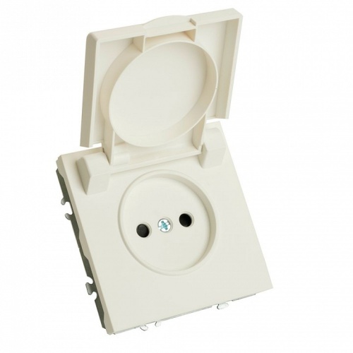 Розетка с заземлением и со шторкой, с крышкой Stekker Эмили 49878 в Нижнем Новгороде фото 2