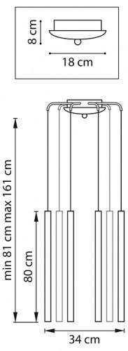 Подвесная люстра Lightstar Tubo L8T747433 в Нижнем Новгороде фото 5