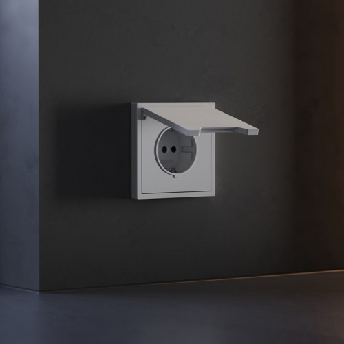 Накладка для розетки с заземлением и со шторками с крышкой Voltum S70 VLS000816 в Нижнем Новгороде фото 5