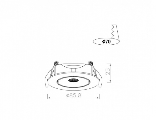 Встраиваемый светильник Arte Lamp Kaus A4761PL-1WH в Тольятти фото 3