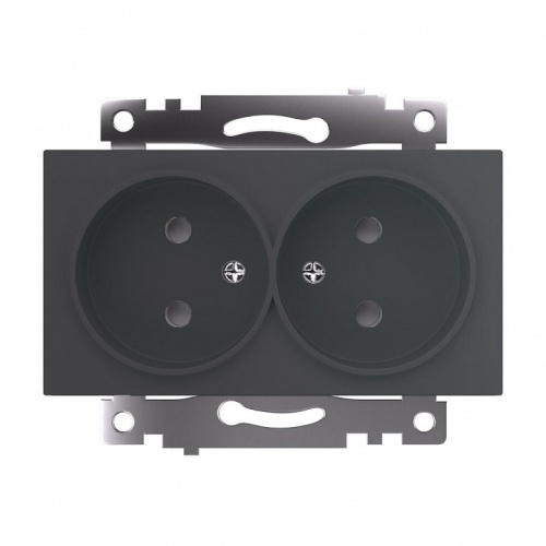 Розетка двойная без заземления и со шторкой, без рамки Stekker Катрин 49421 в Нижнем Новгороде фото 2