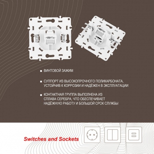 Розетка Ethernet RJ-45 без рамки Arte Milano am-217 217.45-1.white в Нижнем Новгороде фото 2