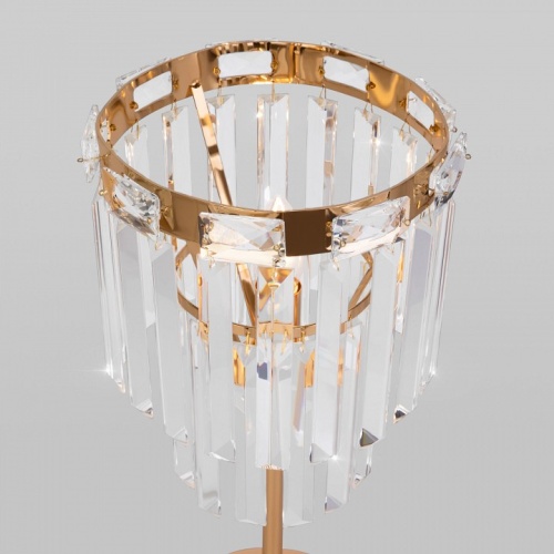 Настольная лампа декоративная Eurosvet Elegante 01136/1 золото/прозрачный хрусталь Strotskis в Нижнем Новгороде фото 3