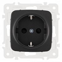 Розетка с заземлением и со шторкой, без рамки Arte Milano am-205 205.40-1.black в Нижнем Новгороде