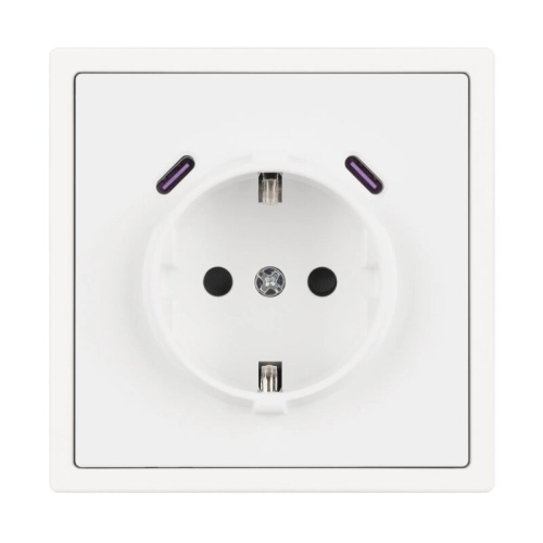 Розетка с заземлением и со шторкой и 2хUSB C, без рамки Arlight NOBE 061818(1) в Нижнем Новгороде фото 2