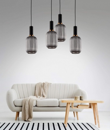 Подвесной светильник LUMINA DECO Rico LDP 1218-1 GY+BK в Нижнем Новгороде фото 2