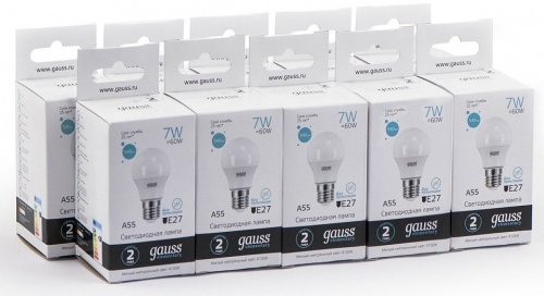 Лампа светодиодная Gauss Led Elementary A60 E27 7Вт 4100K 23227A в Нижнем Новгороде фото 7