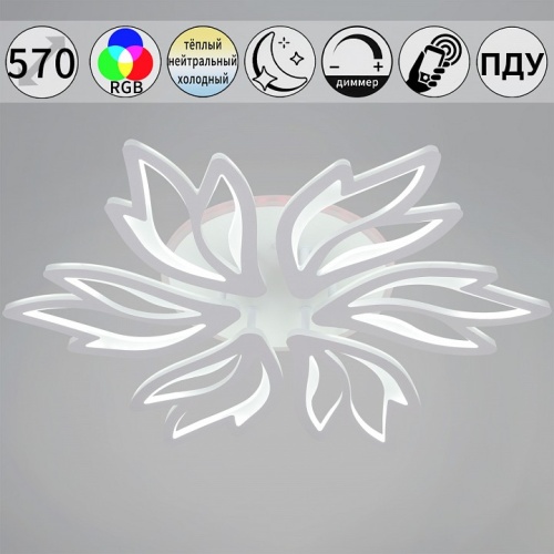 Потолочная люстра 09862-0.3-06 WH (RGB) в Нижнем Новгороде фото 4