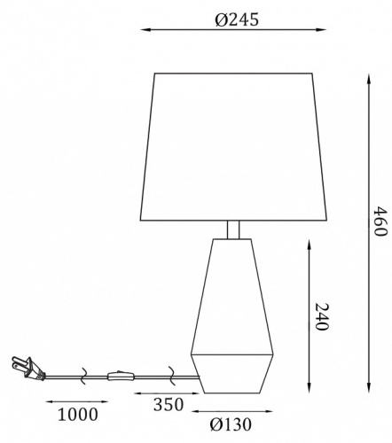 Настольная лампа декоративная Maytoni Calvin Table Z181-TL-01-W в Артемовском фото 2