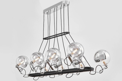 Подвесная люстра LUMINA DECO MARSEO LDP 9110-8-PR BK+CHR в Нижнем Новгороде фото 4