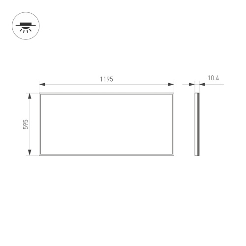 Панель IM-600x1200A-48W White (Arlight, IP40 Металл, 3 года) в Кирсе