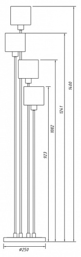 Торшер Escada Denver 1109/4 White/Silver в Нижнем Новгороде фото 7