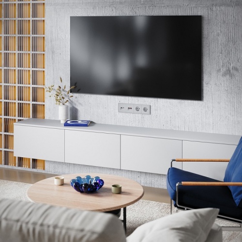 Накладка для ТВ-розетки и RJ-11 или RJ-45 Voltum S70 VLS002716 в Нижнем Новгороде фото 6