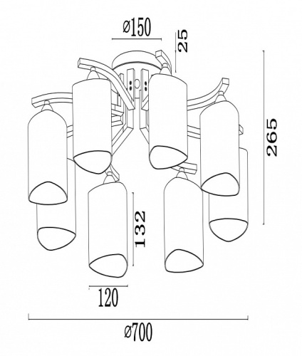 Потолочная люстра Freya Sol FR5454CL-08CH в Нижнем Новгороде фото 4
