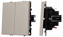 Выключатель проходной двухклавишный без рамки Arlight SWT-NOBE 059422 в Нижнем Новгороде