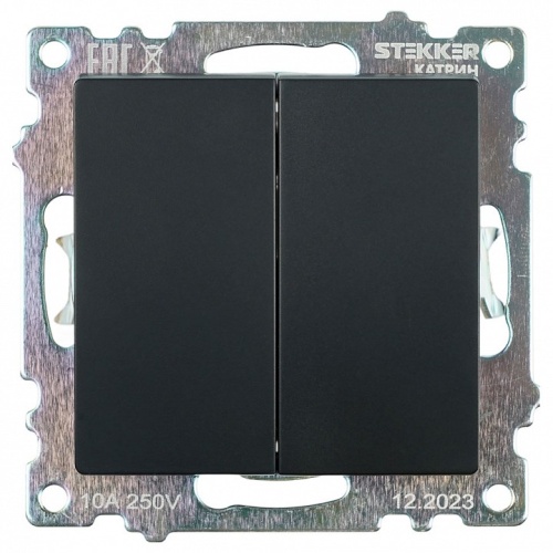 Переключатель двухклавишный без рамки Stekker Катрин 49167 в Нижнем Новгороде