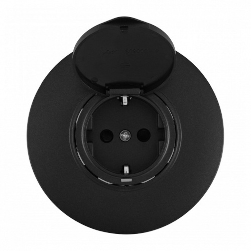 Розетка с заземлением и шторкой, с крышкой Arte Milano SET08-1 SET08-1-41-1 black в Нижнем Новгороде