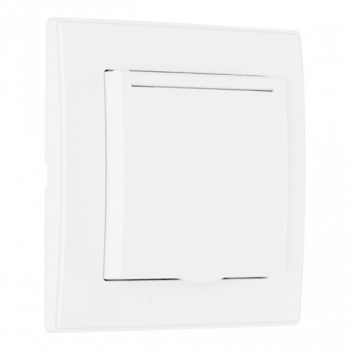 Розетка с заземлением и шторкой, с крышкой Arte Milano SET06-1 SET06-1-41-1 white в Нижнем Новгороде фото 2