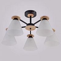 Люстра на штанге 01625-0.3-05 BK+WOOD в Нижнем Новгороде