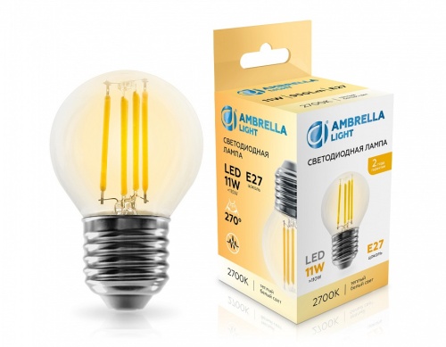 Лампа светодиодная Ambrella Light G45 E27 11Вт 2700K 451123 в Нижнем Новгороде фото 2