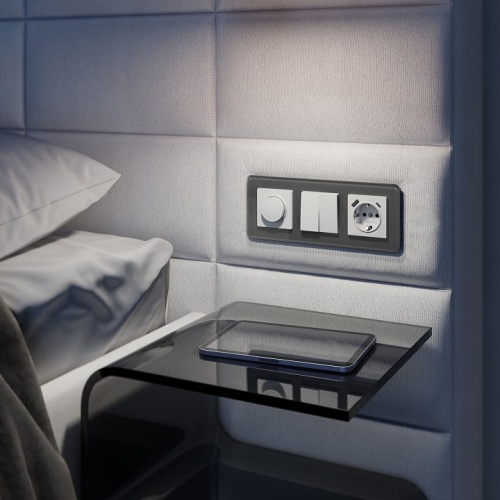 Рамка на 3 поста Werkel Elite (графит, стекло) W0032440 в Нижнем Новгороде фото 8