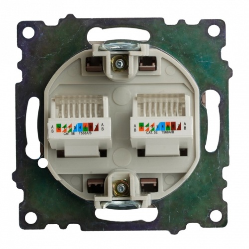 Розетка двойная Ethernet RJ-45 без рамки Stekker Катрин 50006 в Нижнем Новгороде фото 3