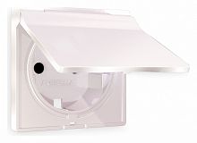 Накладка для розетки влагозащищенной с заземлением и со шторками с крышкой Ambrella Volt ALFA AP2080 в Нижнем Новгороде