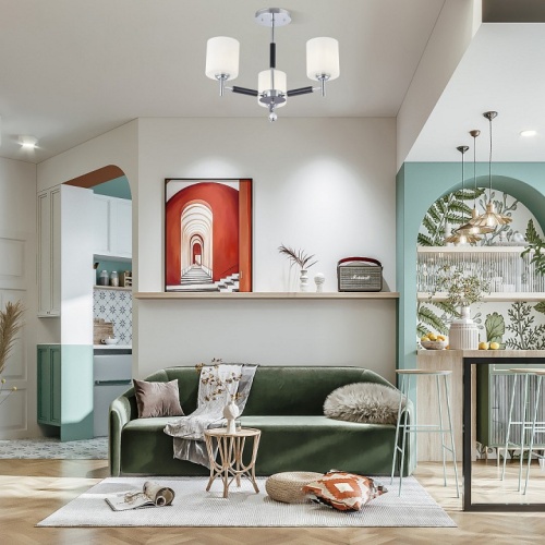 Люстра на штанге Arte Milano Napoli-2220 332220/3 CR в Нижнем Новгороде фото 5