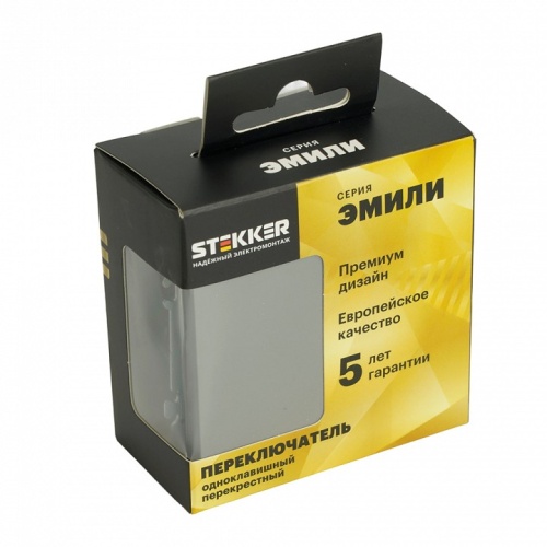 Переключатель перекрестный одноклавишный без рамки Stekker Эмили 49949 в Нижнем Новгороде фото 4