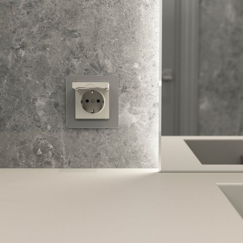 Розетка с заземлением, без рамки Werkel дымчатый W1271004 в Нижнем Новгороде фото 2