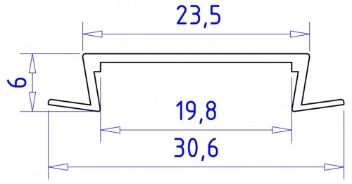 Профиль встраиваемый Ambrella Light GP GP1100WH в Нижнем Новгороде фото 2