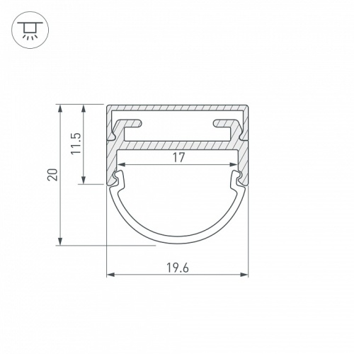 Профиль накладной Arlight ARH-WIDE-B-H20-2000 ANOD 016188 в Нижнем Новгороде фото 2