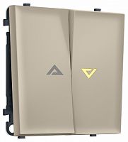 Выключатель самовозвратный двухклавишный с подсветкой, без рамки Ambrella Volt MS MS344450 в Нижнем Новгороде