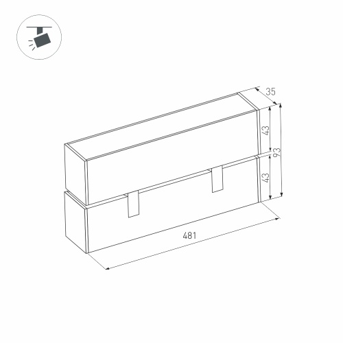 Светильник MAG-LASER-FOLD-45-S480-18W Day4000 (BK, 15 deg, 24V) (Arlight, IP20 Металл, 3 года) в Звенигороде