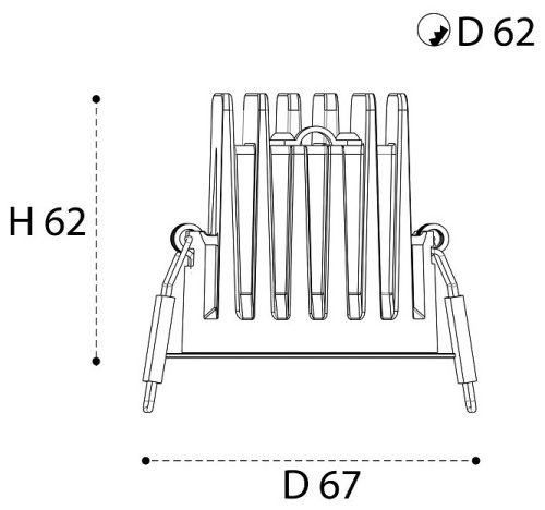 Встраиваемый светильник Italline IT08-8040 IT08-8040 black 3000K в Нижнем Новгороде фото 5