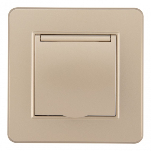 Розетка с заземлением и шторкой, с крышкой Arte Milano SET16-1 SET16-1-41-1 shampan в Нижнем Новгороде фото 5