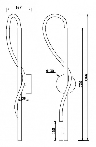 Бра Maytoni Tau MOD146WL-L12B3K в Сургуте фото 2