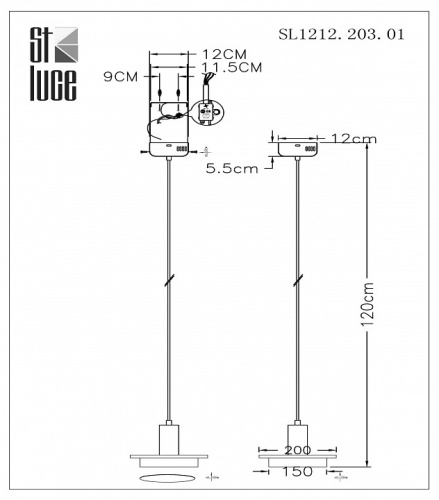 Подвесной светильник ST-Luce Oltarno SL1212.203.01 в Кольчугино фото 2