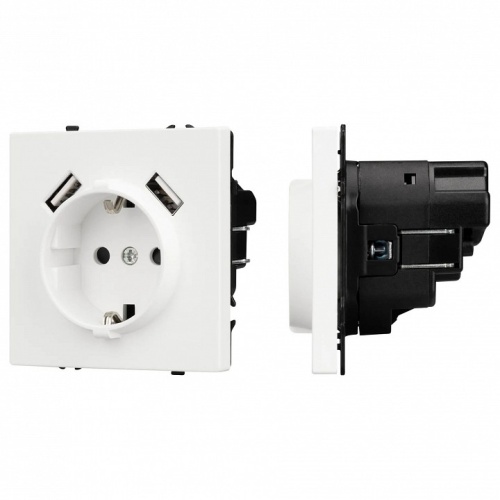 Розетка с заземлением и 2хUSB type A, без рамки Arlight SCT 054288 в Нижнем Новгороде