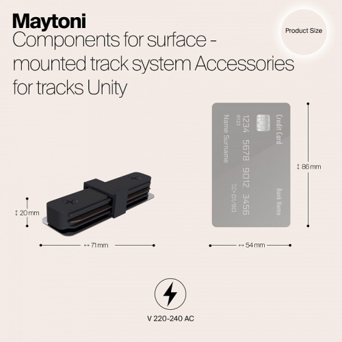 Соединитель Maytoni Accessories for tracks TRA001C-11B в Ермолино фото 2