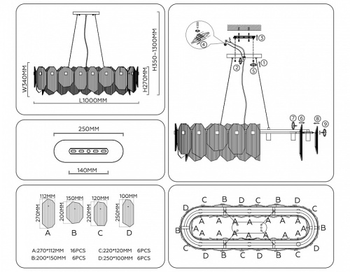Подвесной светильник Ambrella Light LH LH31205 в Нижнем Новгороде фото 4