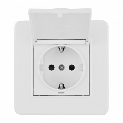 Розетка с заземлением и шторкой, с крышкой Arte Milano SET16-1 SET16-1-41-1 white в Нижнем Новгороде